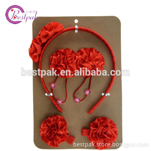 2014 hot sale lovely red flower hair accessories